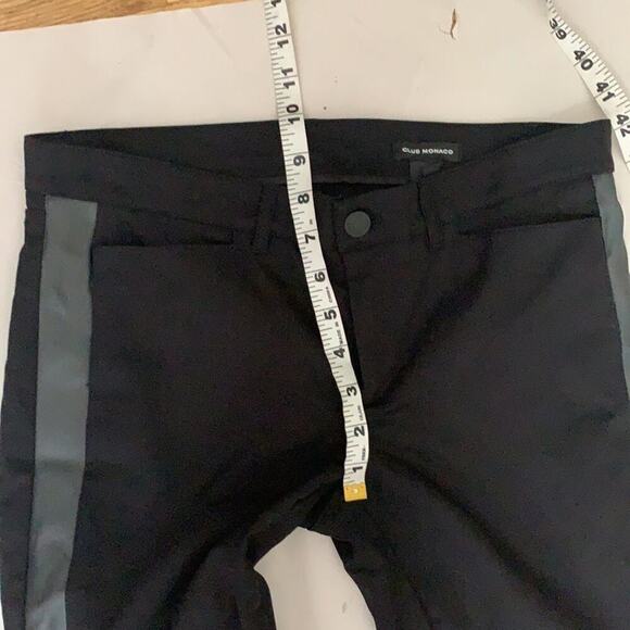 CLUB MONACO BLACK PANTS FAUX LEATHER SIDE SIZE 2 - Picture 7 of 7